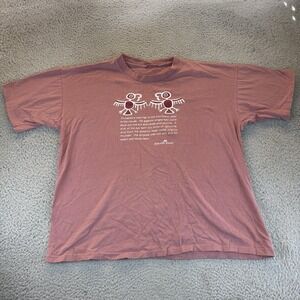 Columbia Legends Native Vintage Single Stitch Shirt Men's Size Large Light Red